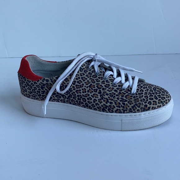Erin Michael Portugal Topper leopard print lace sneaker retro inspired - Picture 6 of 16
